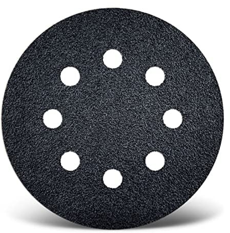 MENZER Black Schleifscheiben 115 mm, 8-Loch (50 Stk.) K100 | f. Exzenterschleifer, Siliciumcarbid, Klettbefestigung