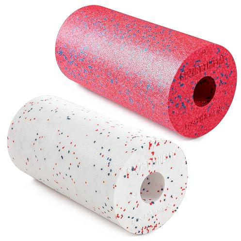 Sport-Thieme Faszienrolle | Kleine Massagerolle, Faszien-Rolle in Mittelhart o. Weich | Für Rücken, Nacken, Beine, Schulter, Wirbelsäule, Füße | ø 15 cm | L: 30 cm | Weiß o. Rot