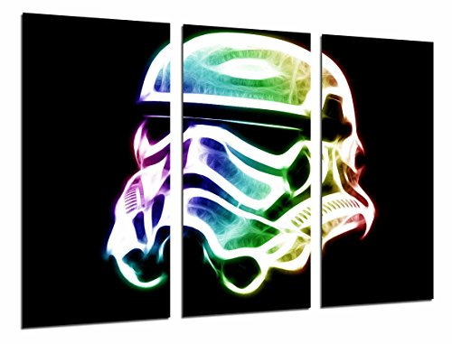 Wandbild - Star Wars, Darth Vader Army Helm, 97 x 62 cm, Holzdruck - XXL Format - Kunstdruck, ref.26628