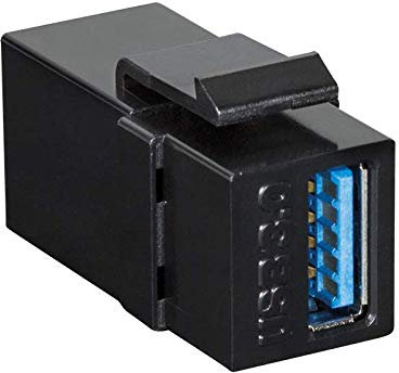 Faconet® 2 Stück Keystone Modul USB 3.0 Buchse > Buchse Verbinder für Keystone Panels oder Dosen mit Einrastvorrichtung