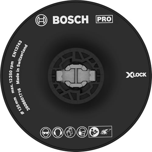 Bosch 1x PRO Backing Pad für kleine Winkelschleifer, X-Lock, hart (Ø 125 mm, Professional Zubehör Kleiner Winkelschleifer)