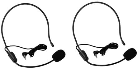 Cablato Microphone, Microfono A Condensatore, Microfono Archetto Professionale Con 3,5 mm Jack Audio Per Presentazione, Discorso, Guida Turistica, Karaoke, Lezione (2 Pezzi)