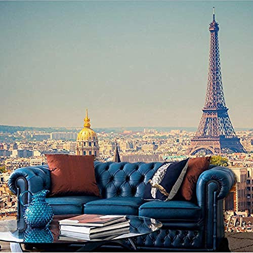 Auf Eiffelturm Paris Frankreich Wandtapete Paris Wandtapete Dekoration in Home Wanddekoration fototapete 3d Tapete effekt Vlies wandbild Schlafzimmer-300cm×210cm