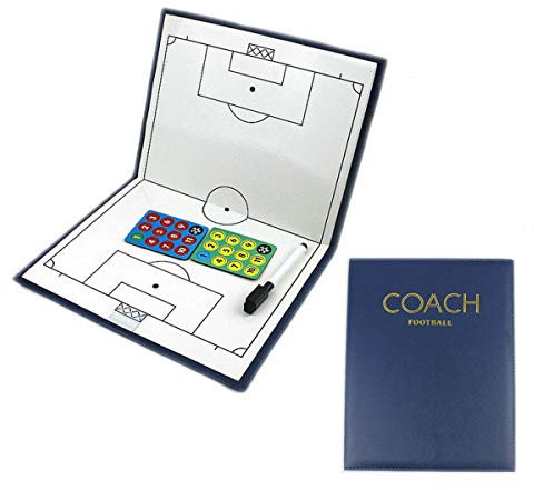 RoseFlower Coaches Taktiktafel Fussball, Professional Faltbares Fußball Trainer Taktikmappe Taktikboards Coach-Board mit Magnete, Stifte und Radiergummi - Ideal für Taktiken und Spielanpassungen #5