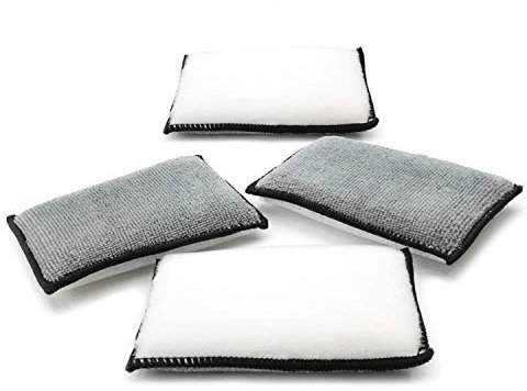 Detailers United Lot de 4 tampons pour nettoyage en profondeur des intérieurs de voiture, sièges et tissus d'ameublement, 135 x 90 mm, parfaits pour les services professionnels d'entretien de voiture