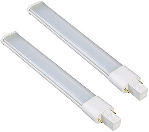 ULIKELED 2 Pack 7W 2 Pin GX23 LED Horizontal PL Light Bulb, 13W CFL Equivalent, PLS-13W Replacement LED Plug & Play Light Bulb(Daylight White 6000K)