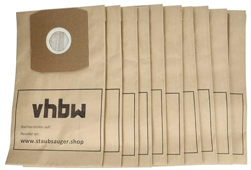 vhbw 10x Staubbeutel Ersatz für Filterclean Y17 für Staubsauger | 27,5cm x 16,5cm Sandfarben