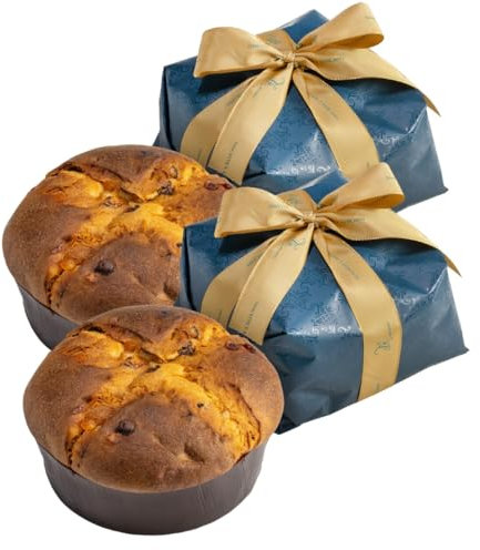 2 Pezzi Panettone Artigianale Pere e Cioccolato T'a Milano 1 kg, sfornato in Italia