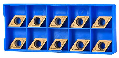 10 PZ Punte In Metallo Duro CNC Inserti per Tornio Lama Cutter DCMT11T304-HM YBC251 Legno Tornio Strumenti di Tornitura Supporto Inserto di Ricambio con la Scatola
