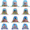 Belugsin 12 Stück Kordelzug Rucksäcke Taschen Kindergeburtstag Geschenktüten Kordelzug Party Tasche für Kinder Geburtstag, Give Aways Mitgebseltüten, Geschenktaschen