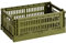 Hay Transportbox Colour Crate S aus recyceltem Polypropylen in der Farbe Olive