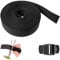 Stabiles Gurtband, 6 Meter Länge, 25 mm Breite, in Schwarz, Gurt Band aus PET Material, Gurt für Schultergurt, Bauchgurt, Hundehalsband, Kofferband, DIY Zubehör, Gurtriemen Rucksack, Taschengurt Set