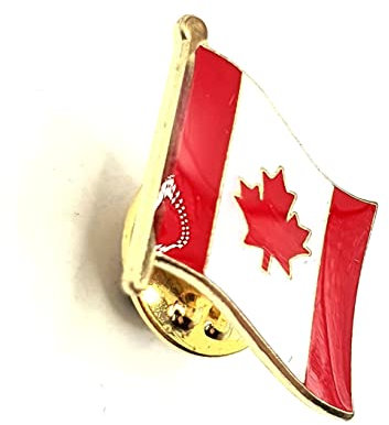 Pin de metal con bandera de Canadá, Metal