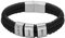 Heideman Armband Herren aus Leder schwarz matt - Lederarmband Elian mit silberfarbenen Gravurplättchen für Männer - Personalisiertes Geschenk
