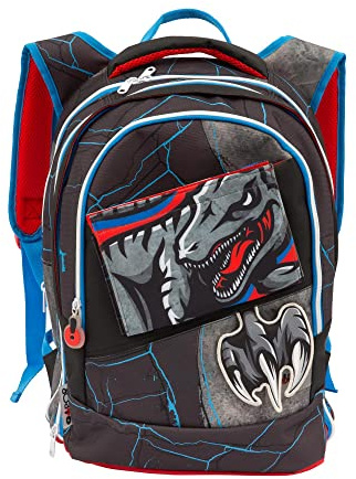 Go Pop – erweiterbarer Rucksack – mit 3 austauschbaren Frontgrafiken und Pop-Up, 3 Fächer mit Reißverschluss, gepolsterter Rücken und Schultergurten, geeignet für die Grundschule, 31 L x 43 H x 17,5 T