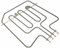 Franza - Resistenza forno superiore doppia per Zanussi Rex Zoppas Castor 370 x 323 mm. 800/1800 Watt - RE0097
