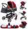 YAZOCO Passeggino Trio,Trio Passeggino Neonati 0-36kg Pieghevole Portatile 3 in 1Neonato Passeggino Leggero
