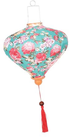 Angoily Antike Laterne Papierlaterne Lampen Vietnamesische Seidenlaterne Hängelaterne Ornament Vietnam-Laternen Lampen Outdoor- -Dekor Party Hochzeit Metall China