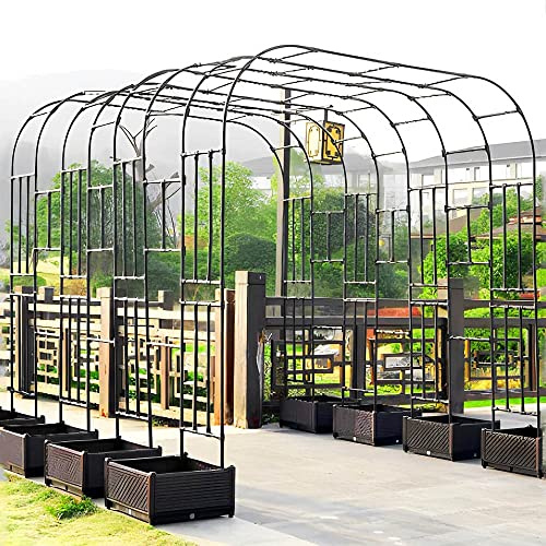 JHLP Metall-Gartenbögen – rostfreies, verzinktes Rohr, 20 mm, 1,2 m bis 1,8 m hoch, großer Bogen für Hochzeiten, Rosentorbogen, 40 cm breit, 2,0 m bis 3,0 m Größe.