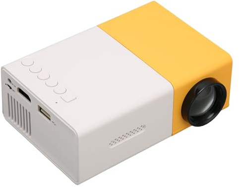 Projektor, 1080P Smart Videoprojektor, Integrierte HD Lautsprecher, Tragbarer Heimkino Filmprojektor für den Außenbereich, Kompatibel mit USB, HDMI, AV, Tablet, Laptop,