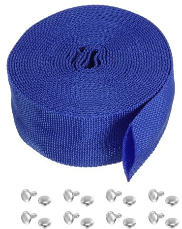 PATIKIL 1,8 13FT Protection Tuyau Manchon avec Bouton-Pression Fermeture, Polyester Fibre Câble Housse Gaine Protection pour Soudage Tig Torche Hydraulique Tuyau, Bleu