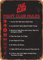 Filmposter Retro Metallschild Fight Club Rules Wandkunst Dekor Blechschild 20,3 x 30,5 cm