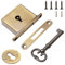 UFURMATE Vintage Schloss, 1 Packung Bronze Schrankschloss Set mit Schlüssel Retro Schreibtisch Schublade Federschloss Dekorative Antik Messing Schloss für Schrank, Kleiderschrank, Schublade, Schrank,