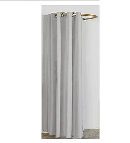 DESONIX Umkleidekabine Bekleidungsgeschäft Umkleidekabine Boutiquen Garderobe mit Schattenvorhang U-Ankleidekabine für Sichtschutzbereich Tragbares Ankleidezimmer