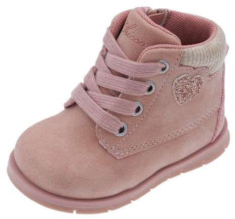 Chicco Polacchino con zip laterale e stringhe, Bambina e ragazza, Rosa (2), 21, Designed in Italy