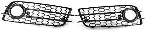 VIDOJI RS4 Style Frontstoßstange Unterer Kühlergrill Nebelscheinwerfer Grill Für Audi A4 B8 S-line S4 2009-2012 Nebelscheinwerfer Grill (Color : Bright Black)