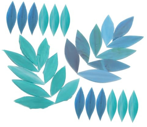 Rich Colors Tiles for Crafts 30pcs Glass Sheets DIY Making Supplies