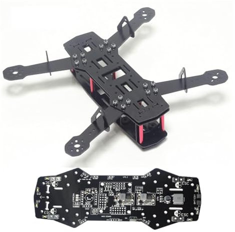 XYWOPO Quad Frame Pure Carbon Drone, for MINI, 250 FPV UAV Airframe Glasfaser Quadcopter Kit Stromverteilungsplatine Pdb QAV250 Quadrocopter-Rahmenarme (Size : Glass fiber with PDB)
