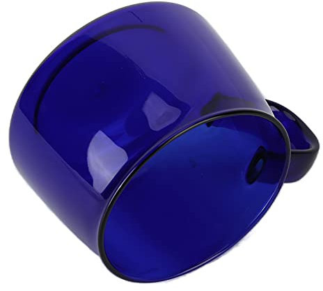 Tazas de café Bodum, Taza de Borosilicato de 250 Ml, Taza de Vidrio de Borosilicato Transparente, Taza de café de Fondo Plano con Asa para café, café con Leche, Leche (BLUE)