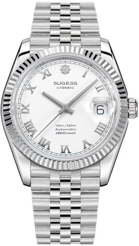 Sugess Classic S447.WS Business ST2130 automatische mechanische Herrenuhr, Silber, Silber