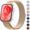 Vancle Compatible con Correa Huawei Watch Fit 3 para Hombre Mujer, Metal Correas, Pulseras de Repuesto de Acero Inoxidable, Pulsera Ajustable con Imán para HUAWEI Watch FIT 3, Oro Rosa