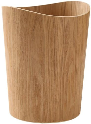Glixoft Poubelle en Bois De 9l, Corbeille À Papier Vintage, Panier De Rangement De Bureau pour Cuisine Le Salon