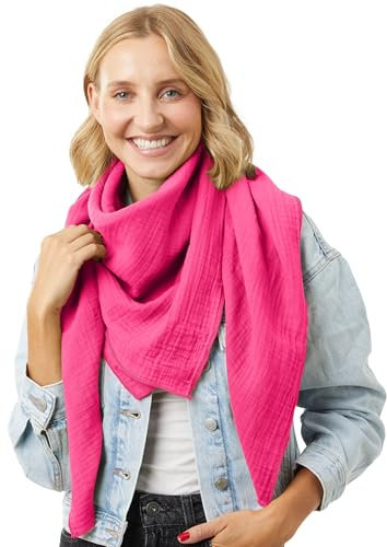 Salt & Sand Musselin Tuch Damen PREMIUM QUALITÄT/Schals & Tücher für Damen/Halstuch Damen/Musselin Schal Damen/Musselintuch Damen/Halstuch - ÖKO-TEX 100 - besonders hautfreundlich