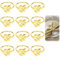 Serviettenringe Gold, 12 Stück Elegante Metall Serviettenring, Serviettenschnallen Blätter, Elegante Metall Serviettenschnallen mit Blättermotiv, für Hochzeiten, Jubiläen und Tischdekorationen
