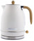Hamilton Beach Electric Kettle, Scandi 1.7L, Jug, Boil Dry Protection, Auto Shut Off, Water Level Window, Stay Cool Handle, Ergonomic Grip, Matte Cream with Wood Effect - HBK17MC