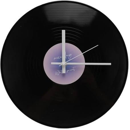 Juroupi Orologio da Parete Giuraupi da 12 Pollici retrò in Silenzio Orologio da Parete a Parete per la Caffetteria Viola (Viola)