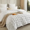 Luofanfei Seersucker Housse de Couette 140x200 Blanc a Carreaux Rayés Parure de Lit Microfibre Unie 1 Personne Housse Couette Uni Linge de Lit avec Fermeture éclair et 1x 65x65cm Taie d'oreiller