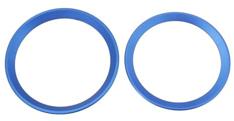 Briny River 1 Satz Auto-Logo-Dekorationsring für Vorne Und Hinten Kompatibel mit BMW 3er F30 F31 F34 F35 F80 M3 98 X 82 Mm/90 X 74 Mm (blau)
