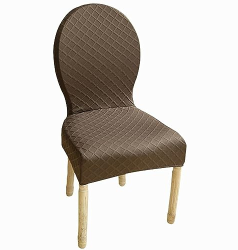 Generisch Köper Stuhlhusse Stretch Universal Stuhlüberzug Stuhlbezug Husse 4er 2er Set, Stretch Stuhlhussen Runde Rückenlehne, Moderne Ohne Armlehne Stuhlschonbezug Stuhl Abdeckung Waschbar,F,4PCS