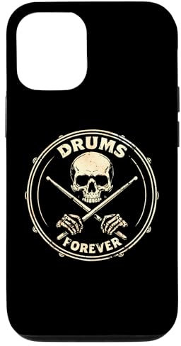 Vintage-Drummer Batterie Batteur Musicien tambours Batteur Coque pour iPhone 12/12 Pro