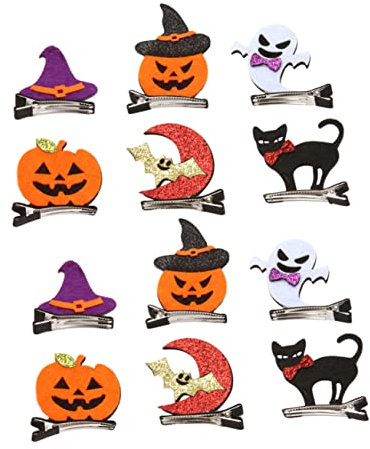 BATHVEVE 12piezas Pasadores De Halloween Accesorios Festivos Pelo Decoración De Disfraz