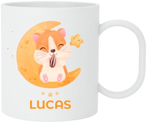 Cocholate | Taza de Plástico Personalizada para Niños | Taza Personalizable Sin Riesgo de Roturas | Ideal para Cole o Guardería | Vuelta al Cole | Regalo para Peques (Tu Archivo)