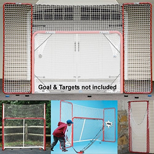 EZGoal Hockey-Rücklaufsperre, rot/weiß, 3 x 1,8 m
