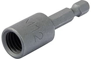 Projahn Eindrehwerkzeug für Stockschrauben M12 (6,3/1/4 mit Innengewinde, Bit aus Chrom-Vanadium Stahl, Abtrieb Außen-6kant) 3784-M12 Metall