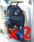 Kabalo 2 x Universal Back Seat Car Organiser with Drinks and Umbrella Holder, 7 separate sealed storage compartments. Height 55cm x Width 36cm