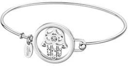 Lotus Style Armband Hand der Fatima für Damen aus Edelstahl in der Farbe Silber, Durchmesser 6,5 cm, LS2014-2/6